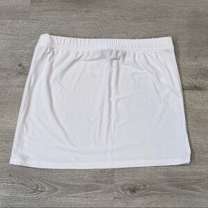 White Elastic micro mini Skirt